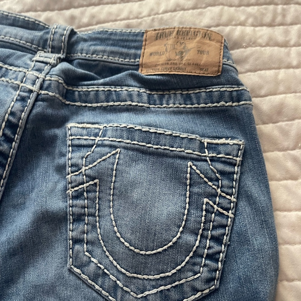 True Religion Women's Light Blue Denim Jeans